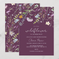 Petite fleur sauvage plum violet floral Baby Showe