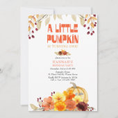 Invitation Petite Fleurs d'automne Citrouilles N'Importe Quel (Devant)