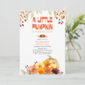 Invitation Petite Fleurs d'automne Citrouilles N'Importe Quel (Debout devant)