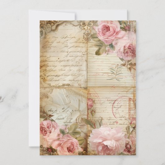 Invitation Petite floraison Bébé Parsemer | Soft Pastels (Devant)