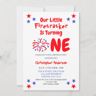 Invitation Petite fusée 1er anniversaire