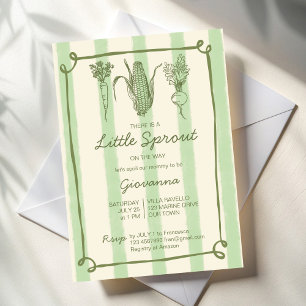 Invitation Petite gerbe est sur le chemin du Baby shower dépo