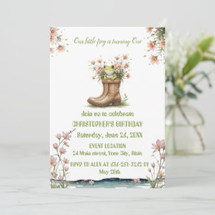 Invitation Petite grenouille Froggie 1er anniversaire