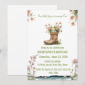 Invitation Petite grenouille personnalisée 1er anniversaire (Devant / Derrière)