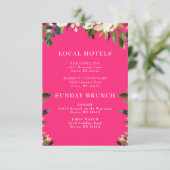 Invitation Petite insertion Florale Blanche en cascade (Debout devant)