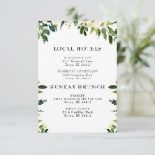 Invitation Petite insertion Florale blanche en cascade (Debout devant)