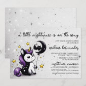 Invitation Petite Licorne Baby Shower (Devant / Derrière)