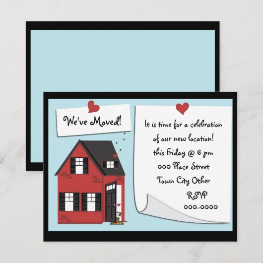 Invitation Petite maison en brique (Devant / Derrière)