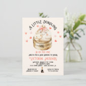 Invitation Petite maman Dumpling et Baby shower (Debout devant)