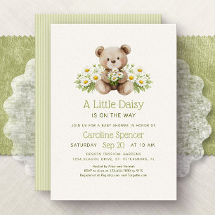 Invitation Petite Marguerite En Route Baby Shower Fleur Sauva