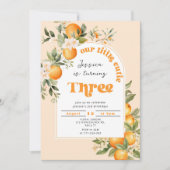 Invitation Petite mignonne 3ème anniversaire (Devant)