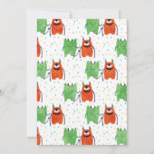 Invitation Petite mignonne Monster fête d'anniversaire (Dos)