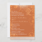 Invitation Petite Mini Orange Kanji Mariage d'amour (Devant)