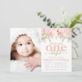 Invitation Petite Miss ONE derful Girl 1er anniversaire Invit (Debout devant)