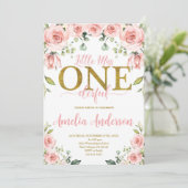 Invitation Petite Miss Onederful Anniversaire, 1er anniversai (Debout devant)