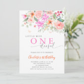 Invitation Petite Miss Onederful Bright Girl 1er anniversaire (Debout devant)