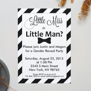 Invitation Petite Miss ou Petit Homme Genre Reveillez Invitat