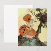 Invitation Petite Muffet & Araignée, Mère l'Oie Vintage (Devant / Derrière)