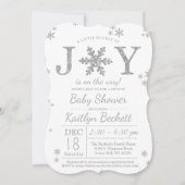 Invitation Petite Offre De Joie Baby shower De Noël (Devant)