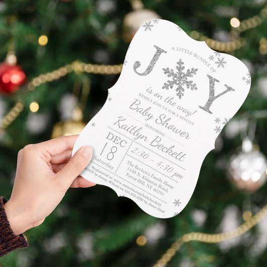 Invitation Petite Offre De Joie Baby shower De Noël