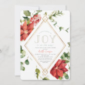 Invitation Petite offre de vacances Joy Baby shower floral (Devant)