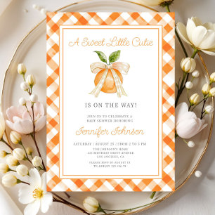Invitation Petite Orange Mignonne Citron 1er Anniversaire