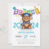 Invitation Petite ours de fin d'année Gardergarten Graduation (Devant)