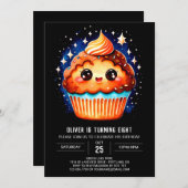 Invitation Petite pâte muffin Anniversaire (Devant / Derrière)