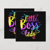 Invitation Petite patronne fille enfants fille bébé mini bos (Devant / Derrière)