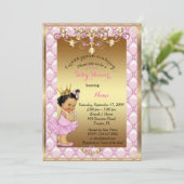 Invitation Petite peau claire Princesse, Baby shower Invitati (Debout devant)