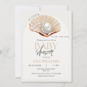 Invitation Petite perle en chemin sous le Baby shower marin (Devant)