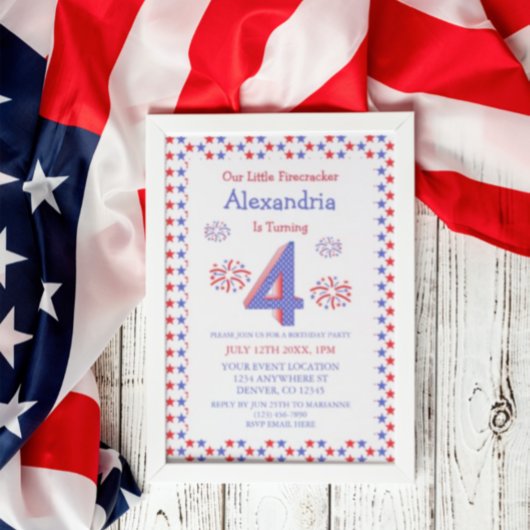 Invitation Petite pétarade 4e anniversaire