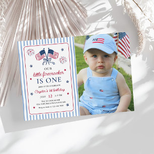 Invitation Petite Pétard 4 juillet 1er Anniversaire Photo