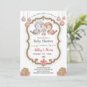 Invitation Petite petite baby shower de bouleau douce invitat (Debout devant)