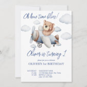 Invitation Petite petite fête d'anniversaire d'avion de pilot (Devant)