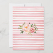 Invitation Petite petite fille Baby shower de fleurs roses (Dos)