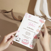 Invitation Petite petite fille chatte 1er anniversaire