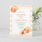 Invitation Petite Petite Pêche Grève Fille Anniversaire (Debout devant)