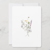 Invitation Petite petite violette et jaune dans le Baby showe (Dos)