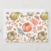 Invitation Petite photo Citrouille Automne 1er anniversaire (Dos)