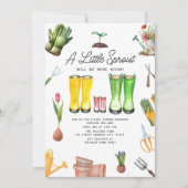 Invitation Petite Pommes de pluie rose Sprout Jardinage (Devant)