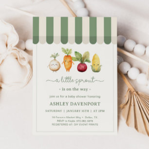 Invitation Petite Pousse FÊTE PRÉNATALE BIO LOCALE