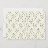 Invitation Petite poussette et papillon fille 1er anniversair (Dos)