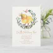 Invitation Petite poussette et papillon Wreath Girl Anniversa (Debout devant)