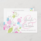 Invitation Petite présentation graphique moderne des pétales  (Devant / Derrière)