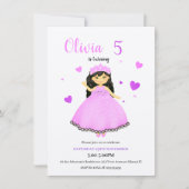 Invitation Petite princesse (Devant)