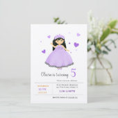 Invitation Petite princesse (Debout devant)