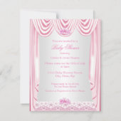 Invitation Petite princesse Baby shower fille Blonde rose (Dos)