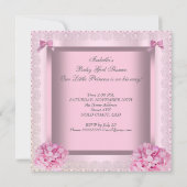 Invitation Petite princesse Baby shower fille dentelle AM (Dos)