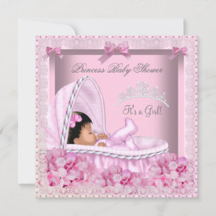 Invitation Petite princesse Baby shower fille dentelle AM